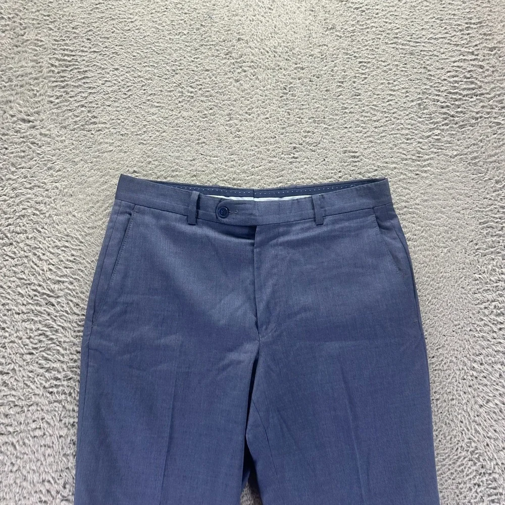 Peter Millar Pant Mens 32x29 Blue Wool Dress Straight Leg Business Preppy Formal